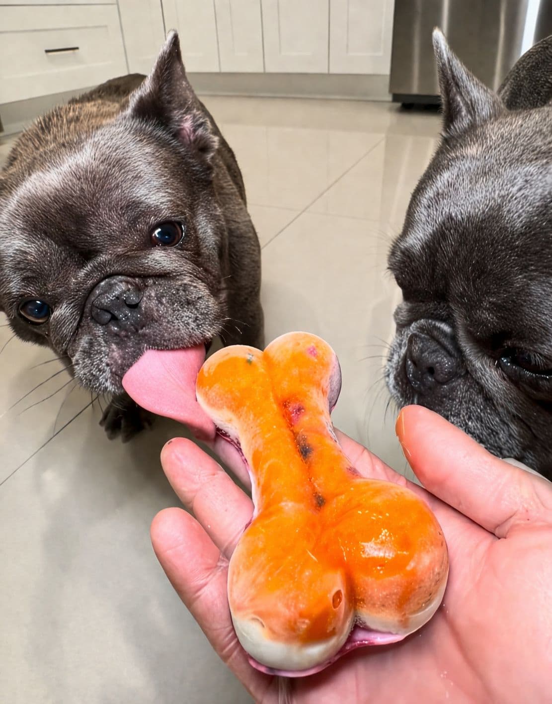Frozen layered bone treat