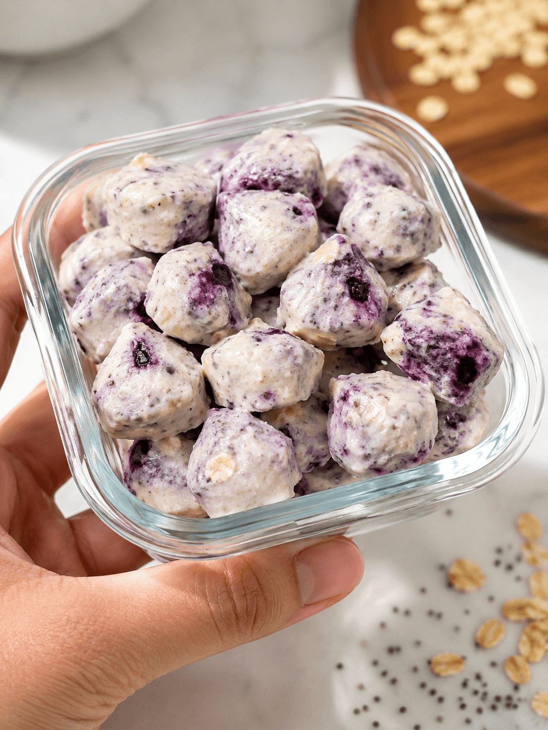 Blueberry yogurt drops